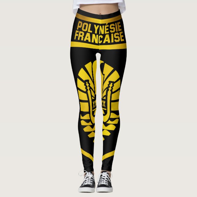 French Polynesia Emblem Leggings (Front)