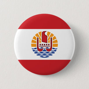 French Polynesia Flag 6 Cm Round Badge