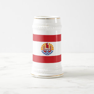 French Polynesia Flag Beer Stein