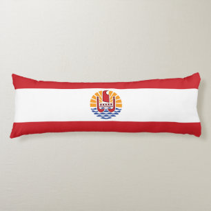 French Polynesia Flag Body Cushion