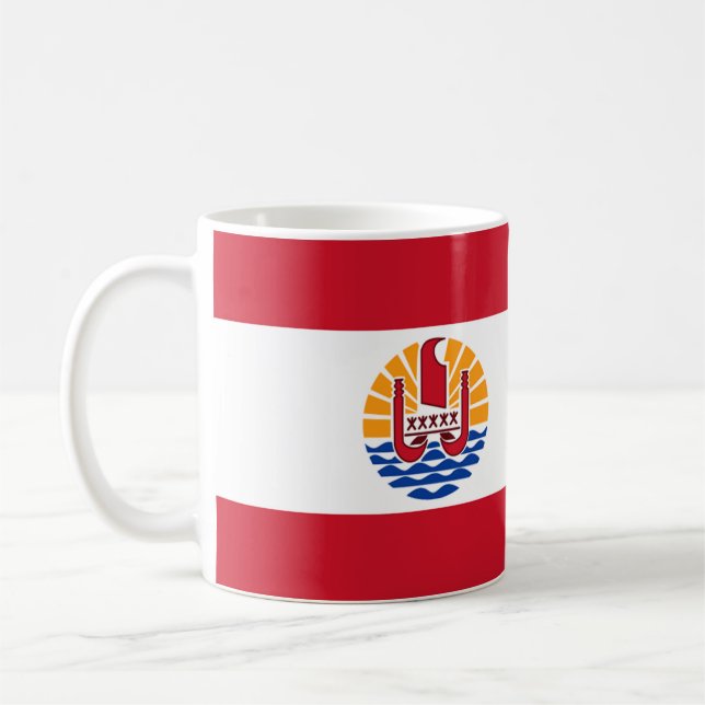 French Polynesia Flag Coffee Mug (Left)