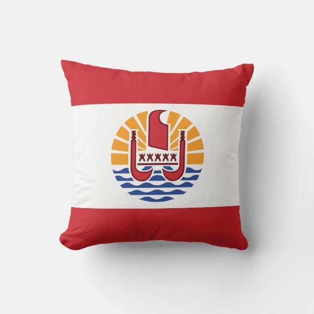 French Polynesia Flag Cushion (Front)