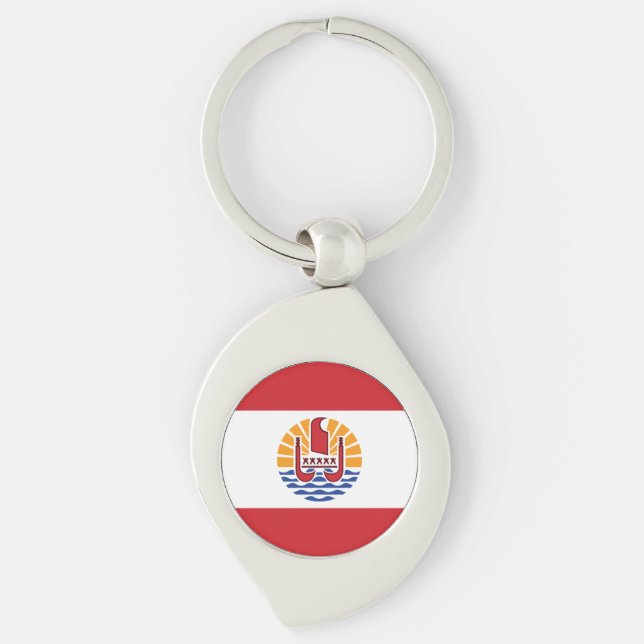 French Polynesia Flag Key Ring (Front)