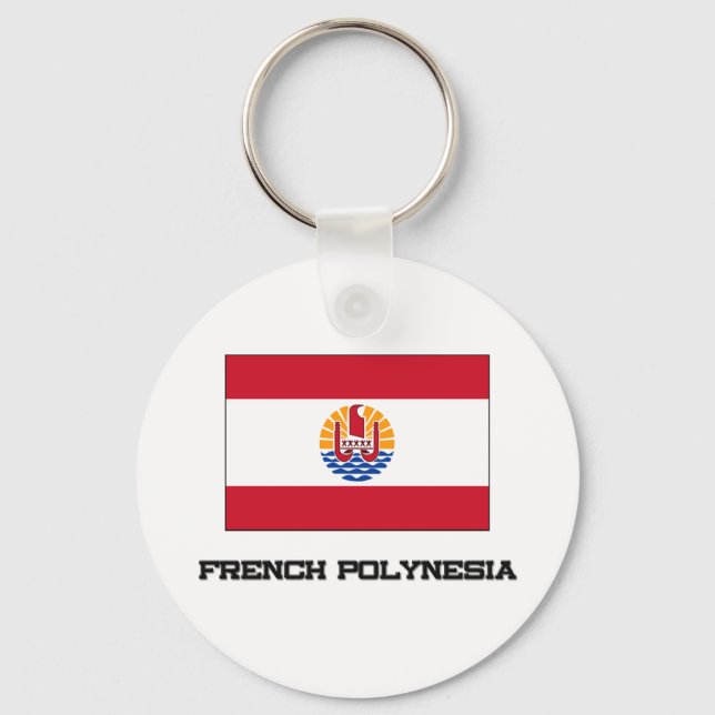 French Polynesia Flag Key Ring (Front)