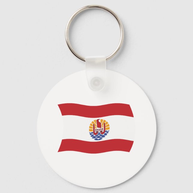 French Polynesia Flag Keychain (Front)