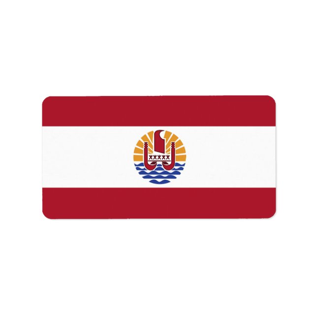 French Polynesia flag Label (Front)