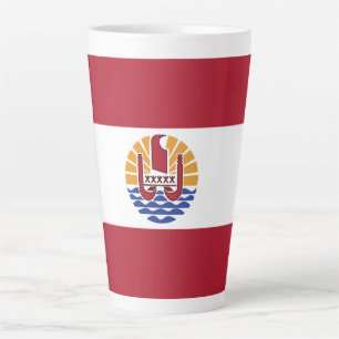 French Polynesia flag Latte Mug