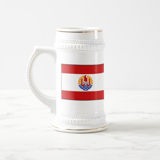 French Polynesia Flag ~ Map Mug (Left)