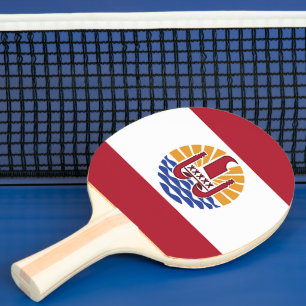 French Polynesia flag Ping Pong Paddle