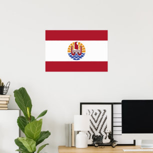 French Polynesia flag Poster