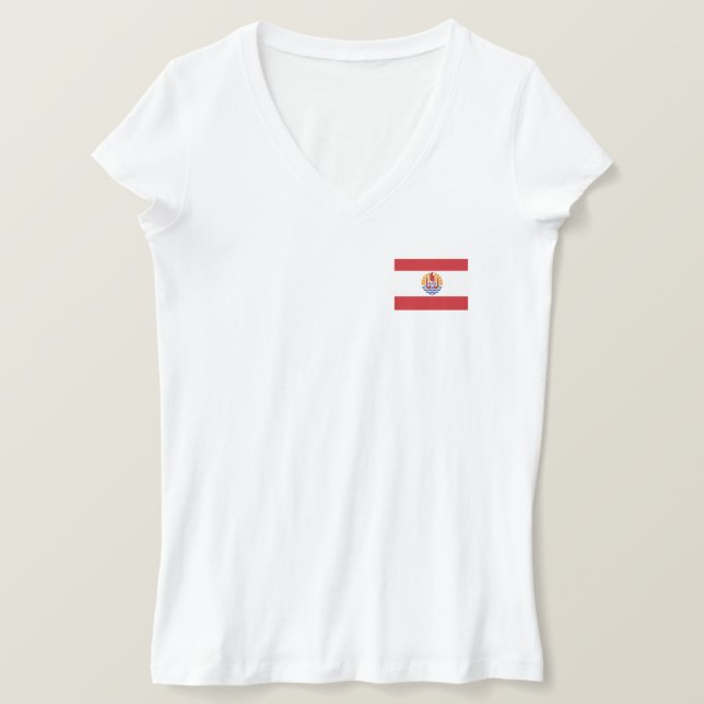 French Polynesia Flag T-Shirt (Design Front)