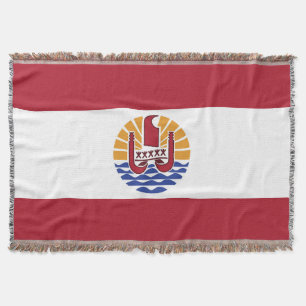 French Polynesia flag Throw Blanket