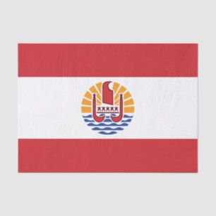 French Polynesia Flag Tissue Paper