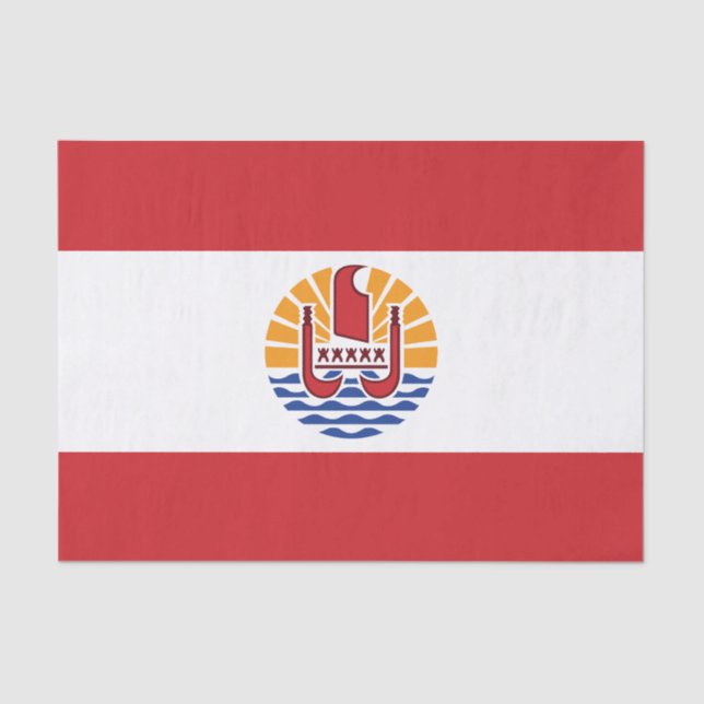 French Polynesia Flag Tissue Paper (Front)