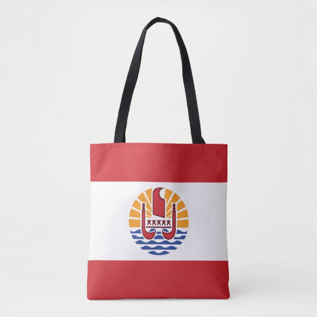 French Polynesia Flag Tote Bag (Front)