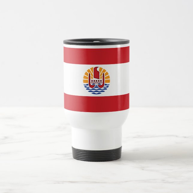 French Polynesia Flag Travel Mug (Center)
