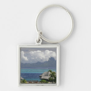 French Polynesia, Moorea. A view of the island Key Ring
