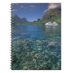 French Polynesia, Moorea. Cooks Bay. Cruise ship Notebook
