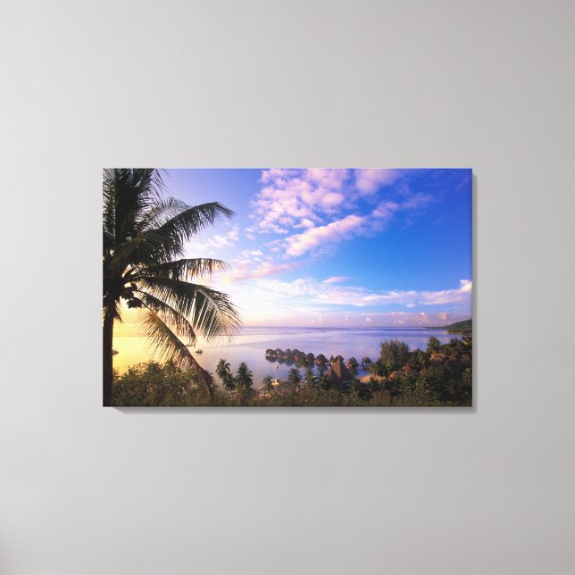 French Polynesia, Moorea. View of the Baie de Canvas Print (Front)