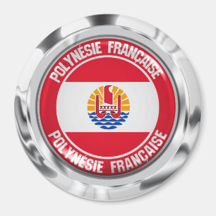 French Polynesia Round Emblem Magnet