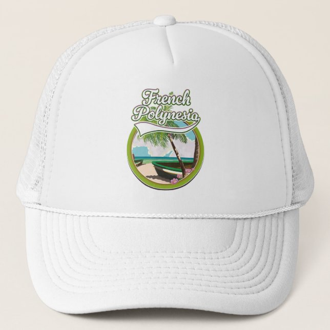 French Polynesia travel logo. Trucker Hat (Front)