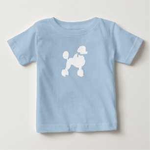 French Poodle Baby Shower Dog Puppy Blue Boy Baby T-Shirt