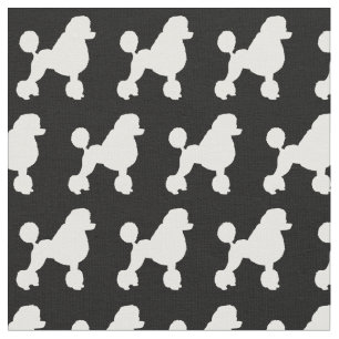 French Poodle Dog Silhouette Pet Fabric