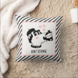 French Poodle Dog Wearing Beret Personalised Name Cushion<br><div class="desc">French Poodle Dog Wearing Beret Personalised Name Throw Pillows features a cute French Poodle cartoon with pink love hearts and your personalised name below. Perfect for gifts for family,  sweetheart,  husband,  boyfriend and more. Created by Evco Studio www.zazzle.com/store/evcostudio</div>