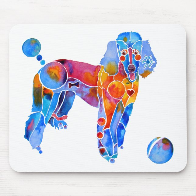 French Poodle Mouse Pad (Front)
