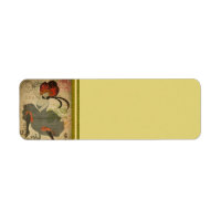 French Postcard Address Label