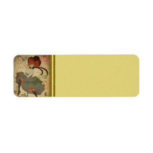 French Postcard Address Label