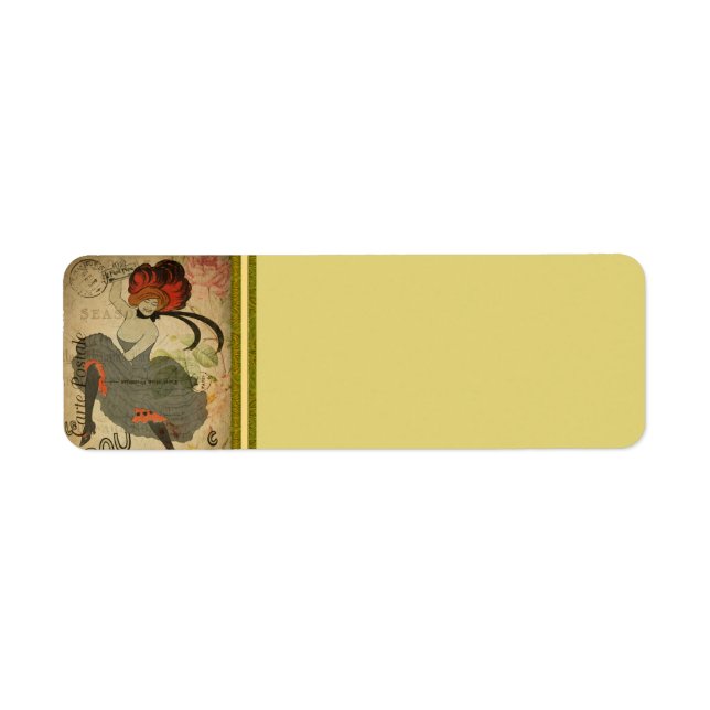 French Postcard Address Label (Front)