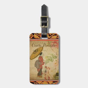 French Postcard Bag Tag