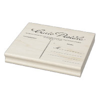 French Postcard Carte Postale Blank Template Rubbe