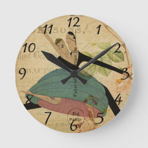 French Postcard Clock