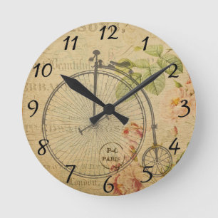 French Postcard Clock