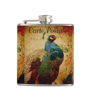 French Postcard Flask