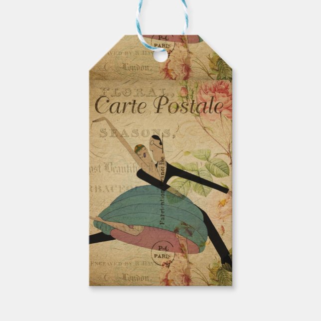 French Postcard Gift Tag (Front)