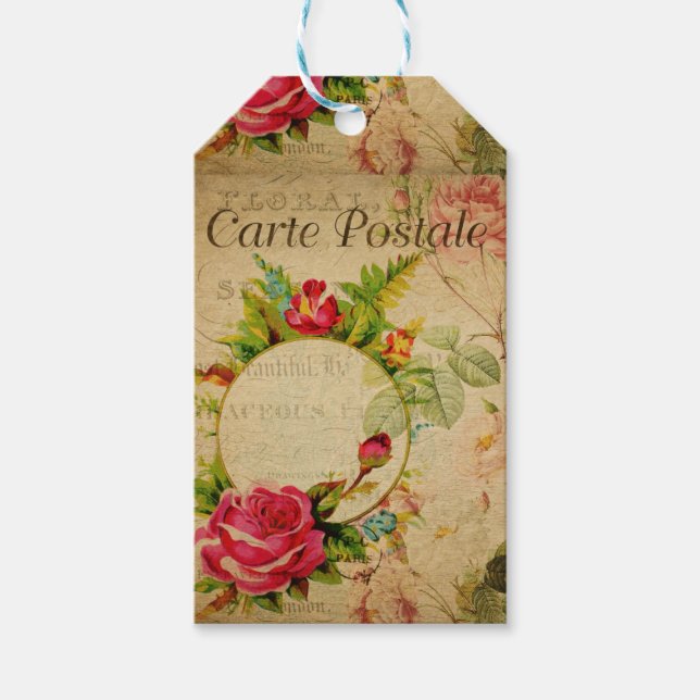 French Postcard Gift Tag (Front)