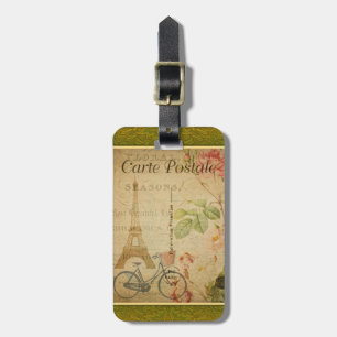 French Postcard Luggage Tag