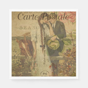 French Postcard Paper Napkin