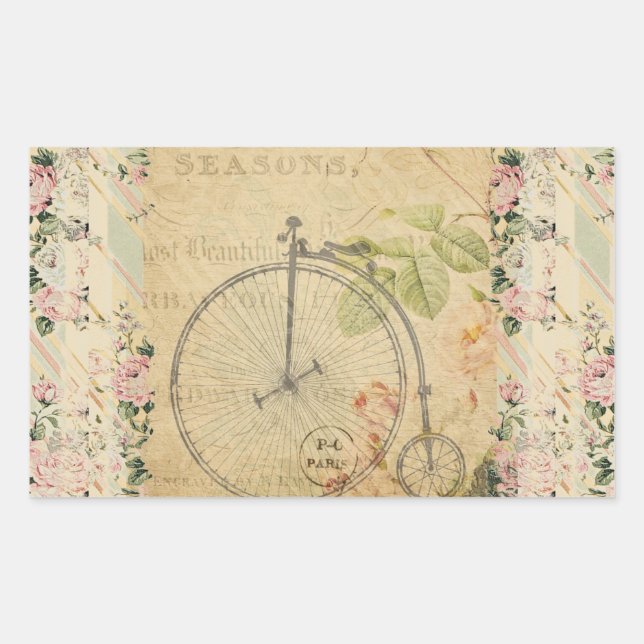 French Postcard Rectangular Sticker (Front)