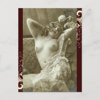 French Postcard - Risque Nude