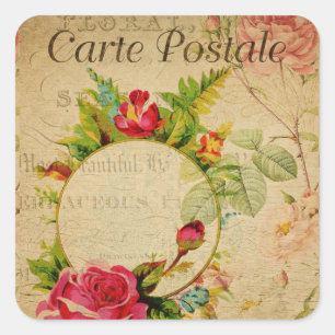 French Postcard Sticker