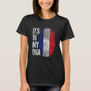 French Pride Fingerprint It's In My Dna France Fl T-Shirt