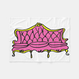 French Princess Couch Fleece Blanket