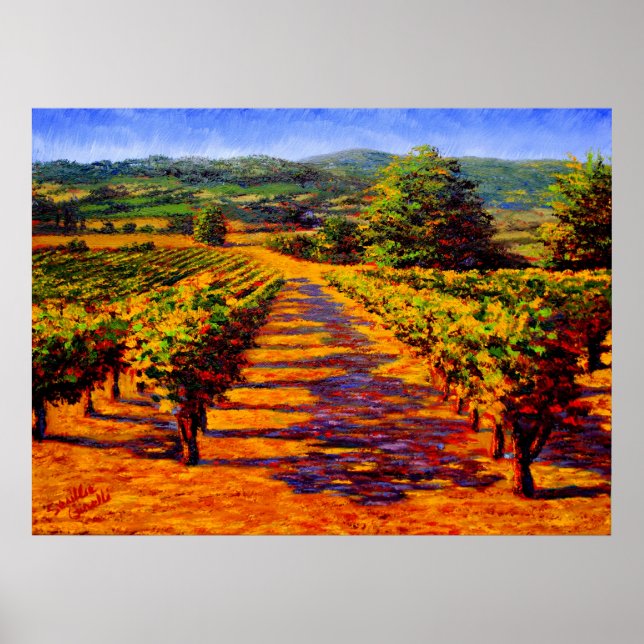 French Provencal Vineyard Poster (Front)