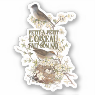 French Proverb Bird Nest Motivational Journal 