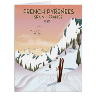 French Pyrénées Ski poster