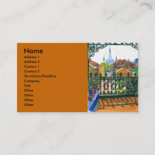 French Quarter Balcony, Business Card